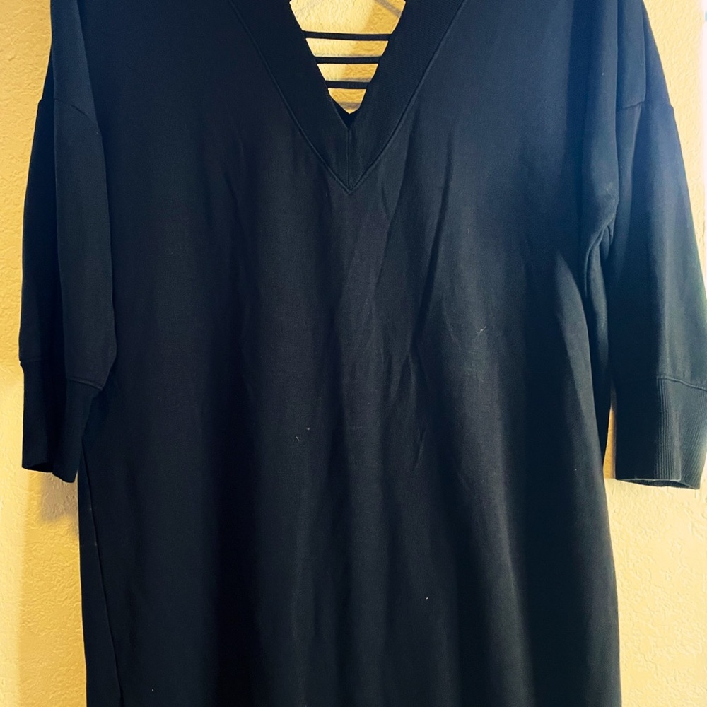 Dress black 3/4 sleeve length Express size Large